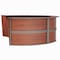 Linea Italia Reception Desk 107 in D X 46 in H, 11.8 ft W X Thermofused Laminate, Cherry ZUC298 - alternate 3